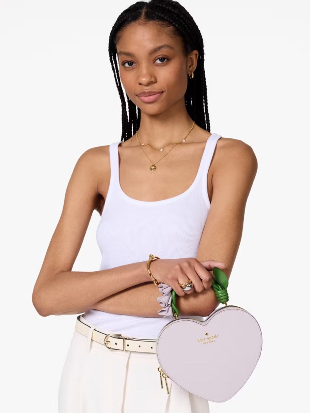 FACTORY SEALED! Kate Spade ♠️ Love Shack Flora Heart 💜 Pale Amethyst Crossbody - Picture 5 of 8